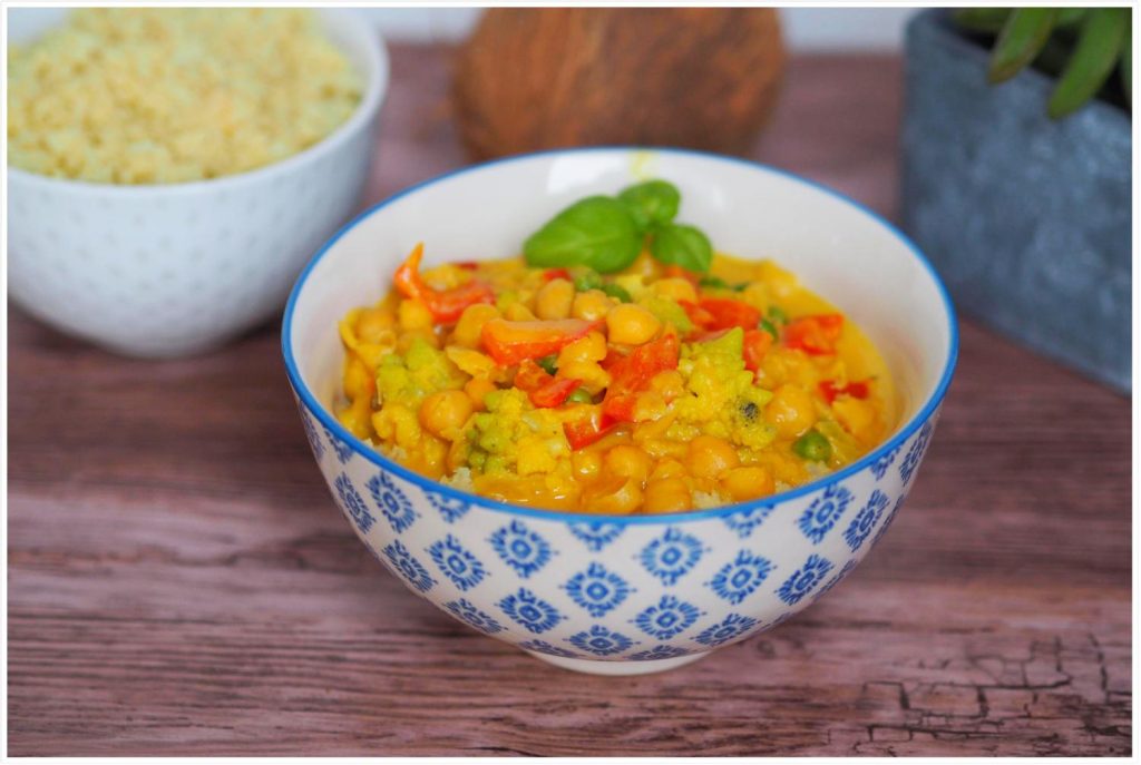 Blumenkohlreis Curry – roh vegan